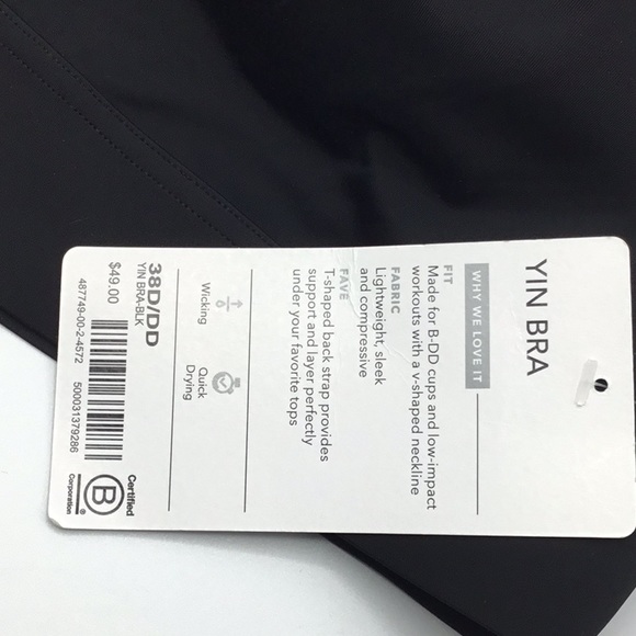 Athleta Yin Bra D/DD Black NWT - Picture 11 of 11